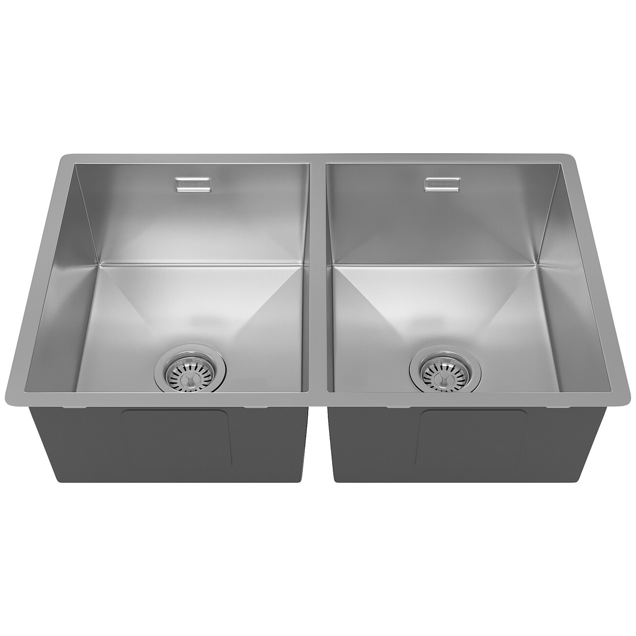 Кухонная мойка двойная из нержавеющей стали 44х70 см сталь Reflexion Garda RX2170SS - изображение 3