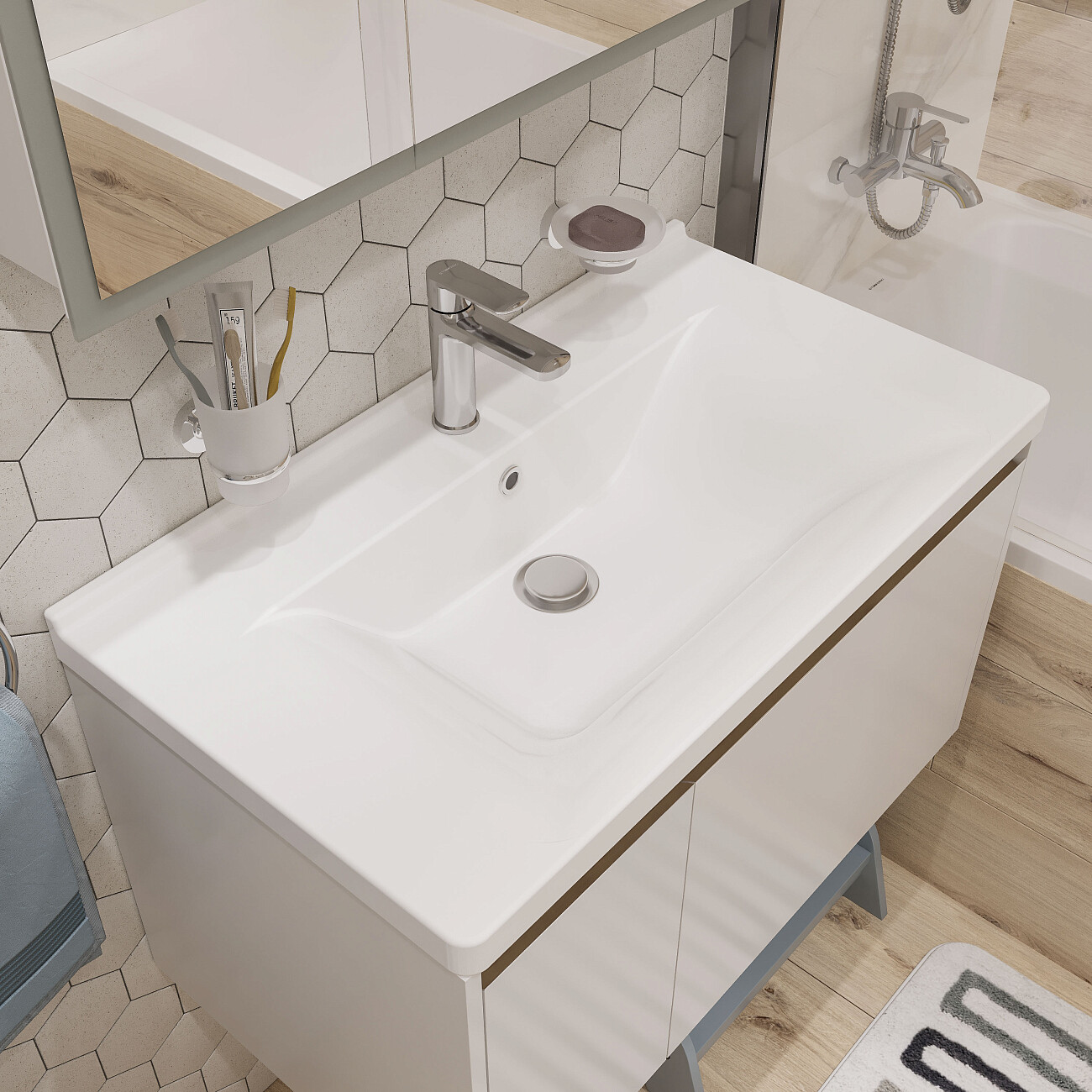 Смеситель для раковины однорычажный хром Stworki "Хадстен" S17010CR - изображение 7