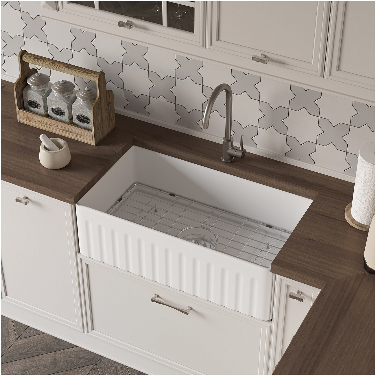 Мойка кухонная белый глянец Domaci "Сиена" FC3318-101 - изображение 3