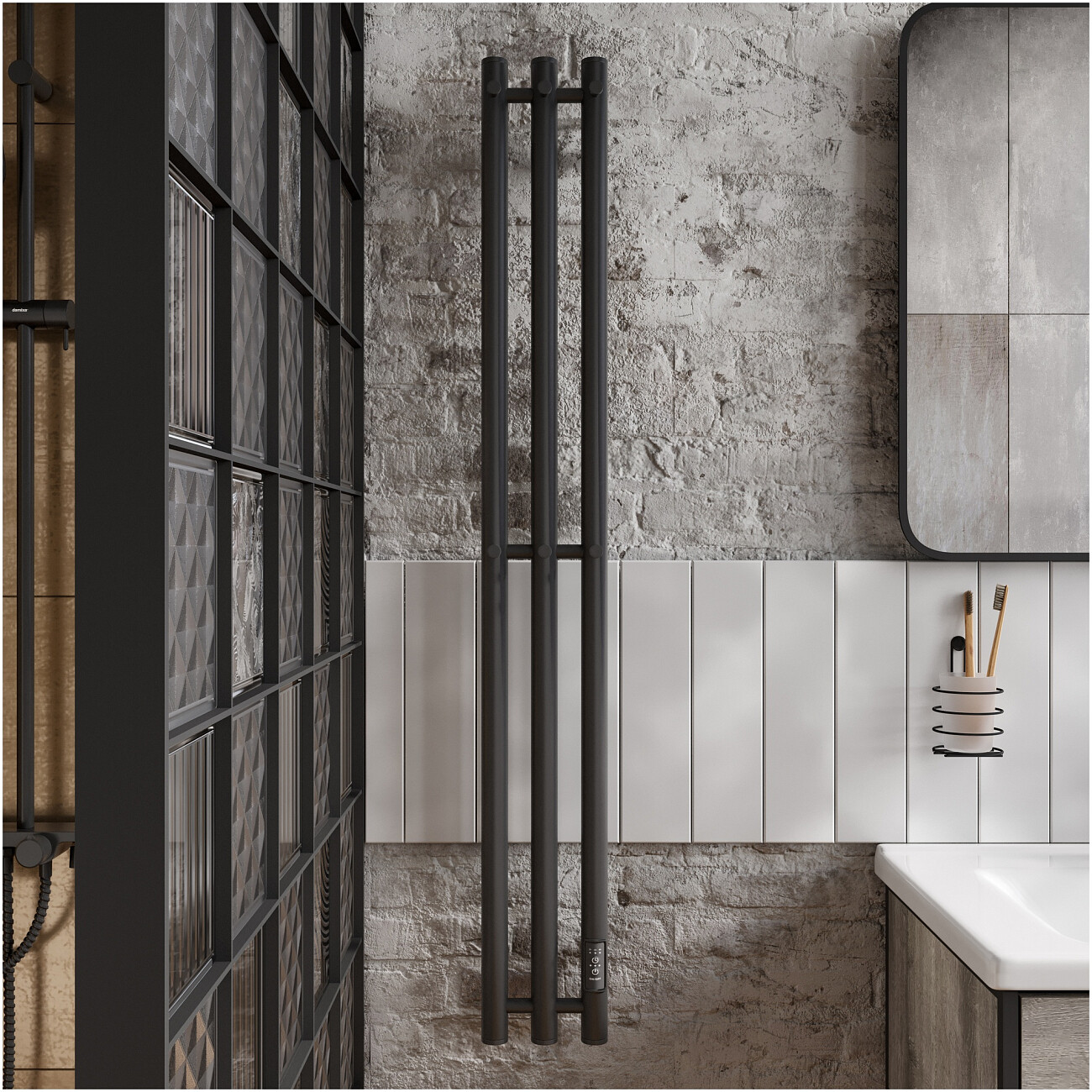 Полотенцесушитель электрический 120х15 см черный Ewrika "Пенелопа Х3" 4657812418620 - изображение 8