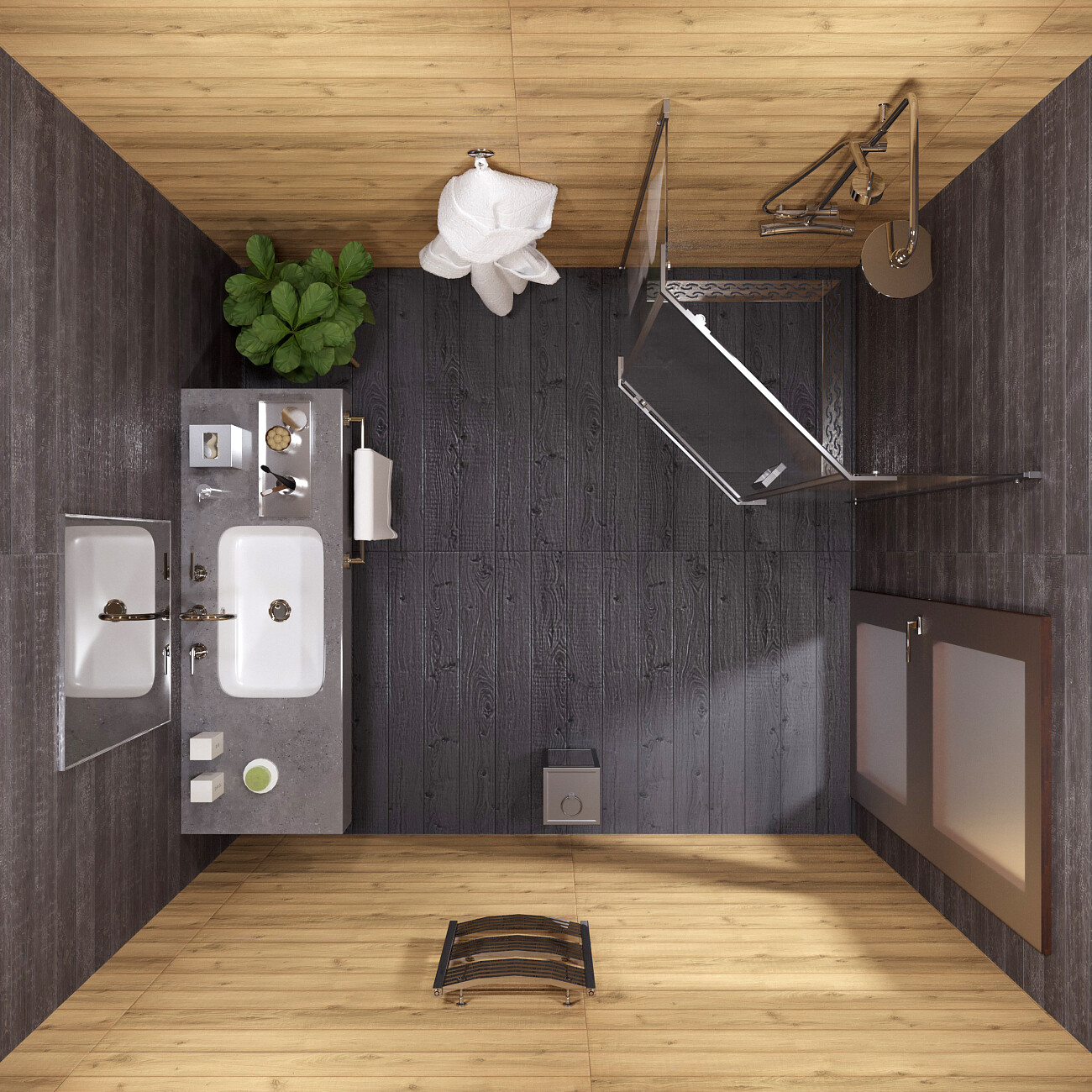 Душевой уголок пятиугольный 90х90 см хром Diwo "Казань" Щ0000055601 - изображение 9