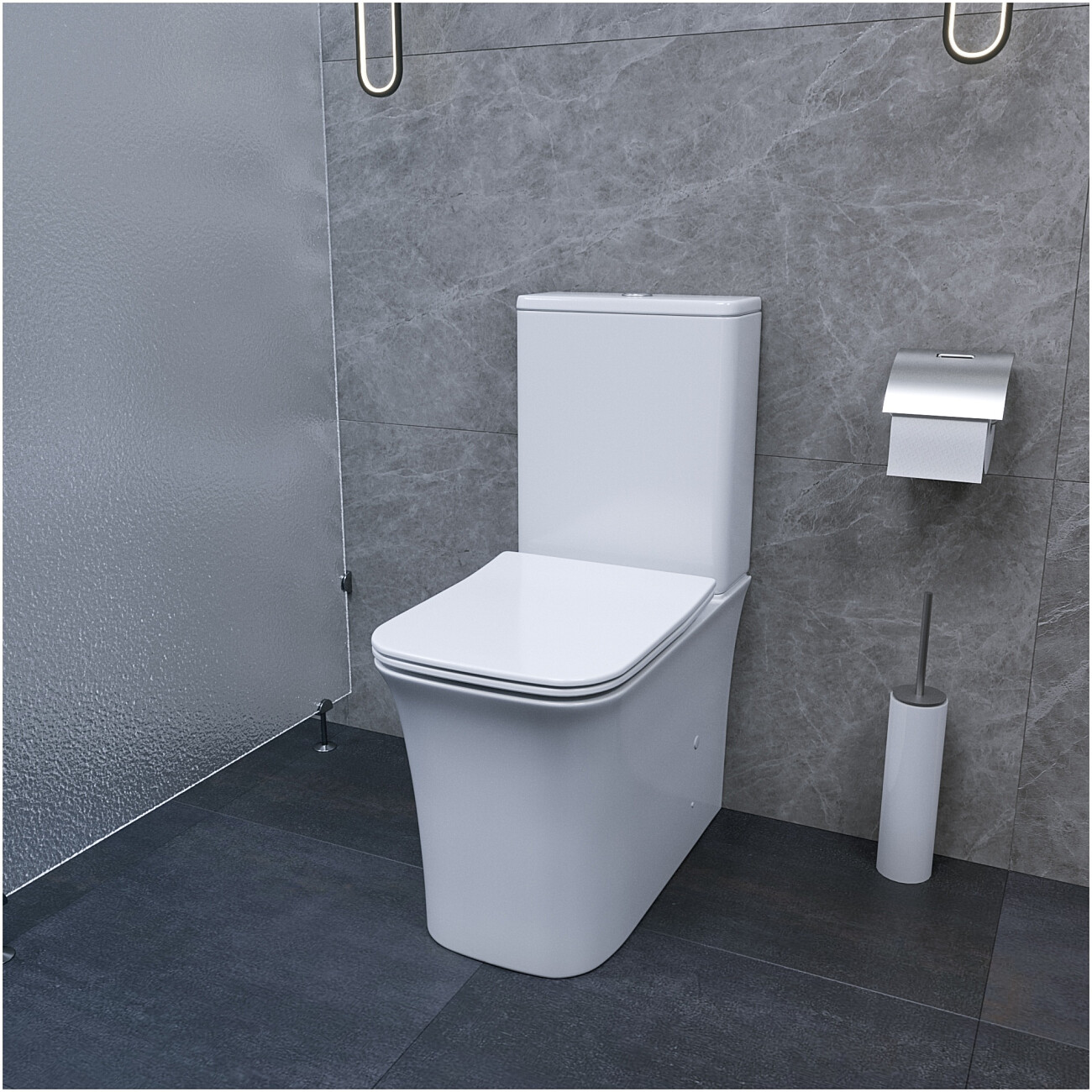 Унитаз напольный безободковый с сиденьем микролифт белый Cerutti SPA Marmolada CT7777 - изображение 12