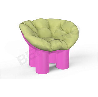 Кресло детское с подушкой розовое, зеленое Slon Kids