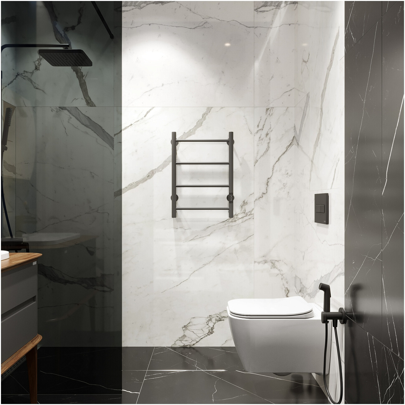 Полотенцесушитель электрический 60х40 см графит Ewrika "Сафо" PN СафоPN60х40графитЕ - изображение 7