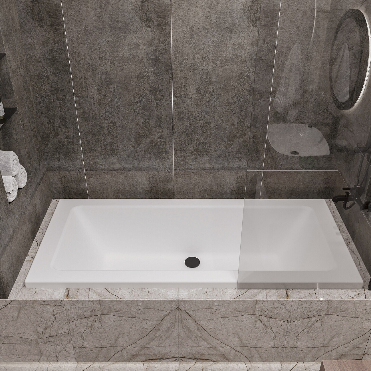Ванна акриловая прямоугольная 80х150 см белая Artemis Sentinus 10110907601028 - изображение 4