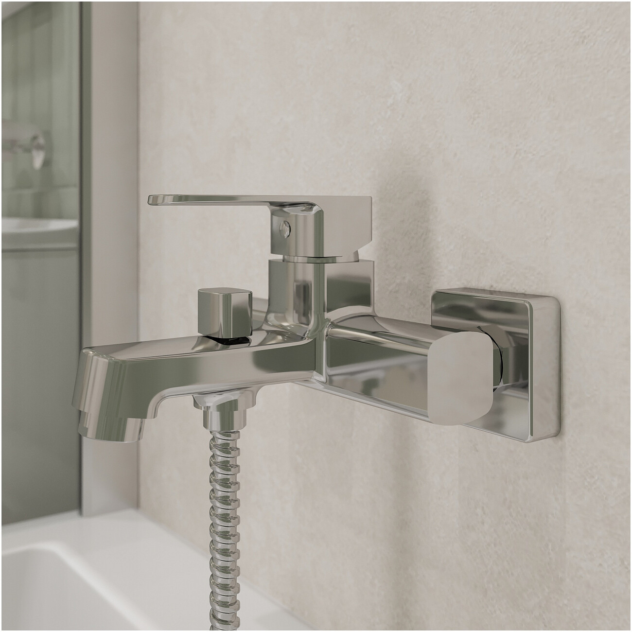 Смеситель для ванны с душем настенный хром Stworki "Купервик" S22100CR - изображение 5