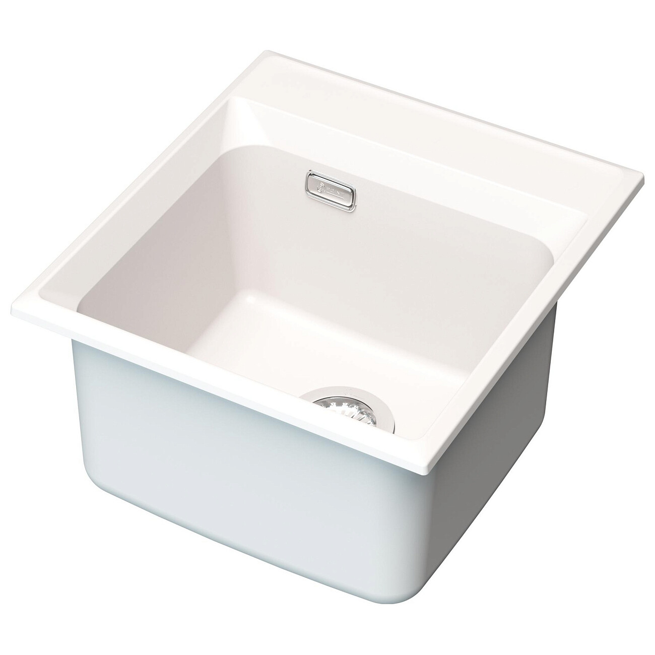Мойка кухонная кварцевая квадратная 50х46 см белая Point "Мисти 46" - изображение 3