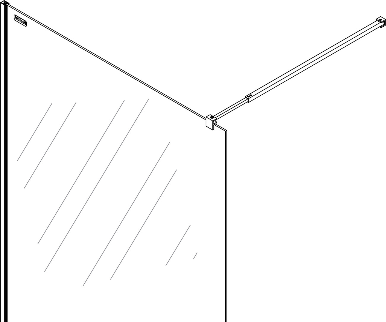 Душевая перегородка стеклянная 120х200 см хром Artemis Akabe 570 6.940.006.0570.120.10.88 - изображение 6