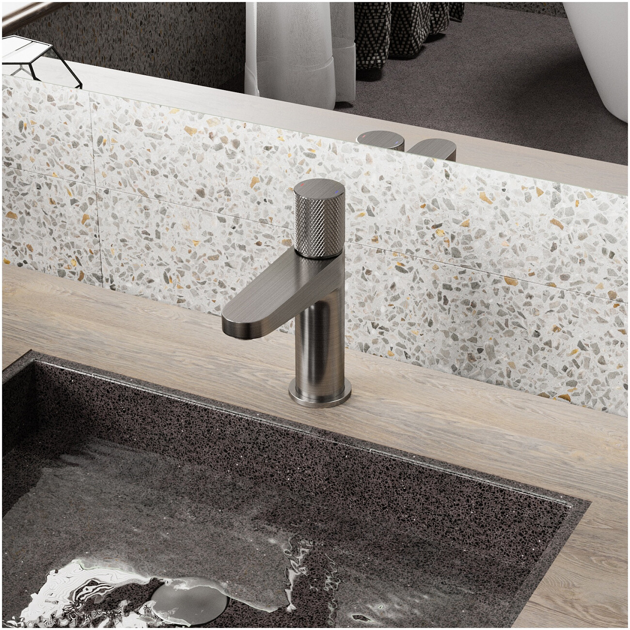 Смеситель для раковины из латуни никель Wasserkraft 6403 - изображение 4