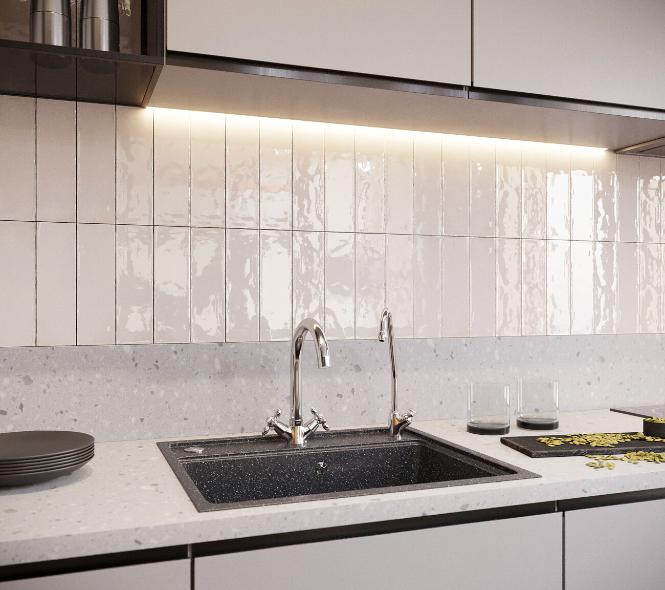 Мойка кухонная с жидким мылом черная Domaci "Бьелла" DMC-06 - изображение 3