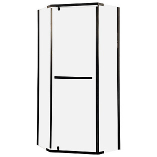 Душевой уголок пятиугольный 90x90 см черный Cerutti SPA Chika ZP91B
