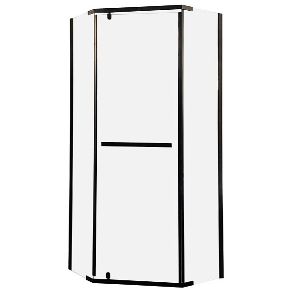 Душевой уголок пятиугольный 90x90 см черный Cerutti SPA Chika ZP91B - изображение 1