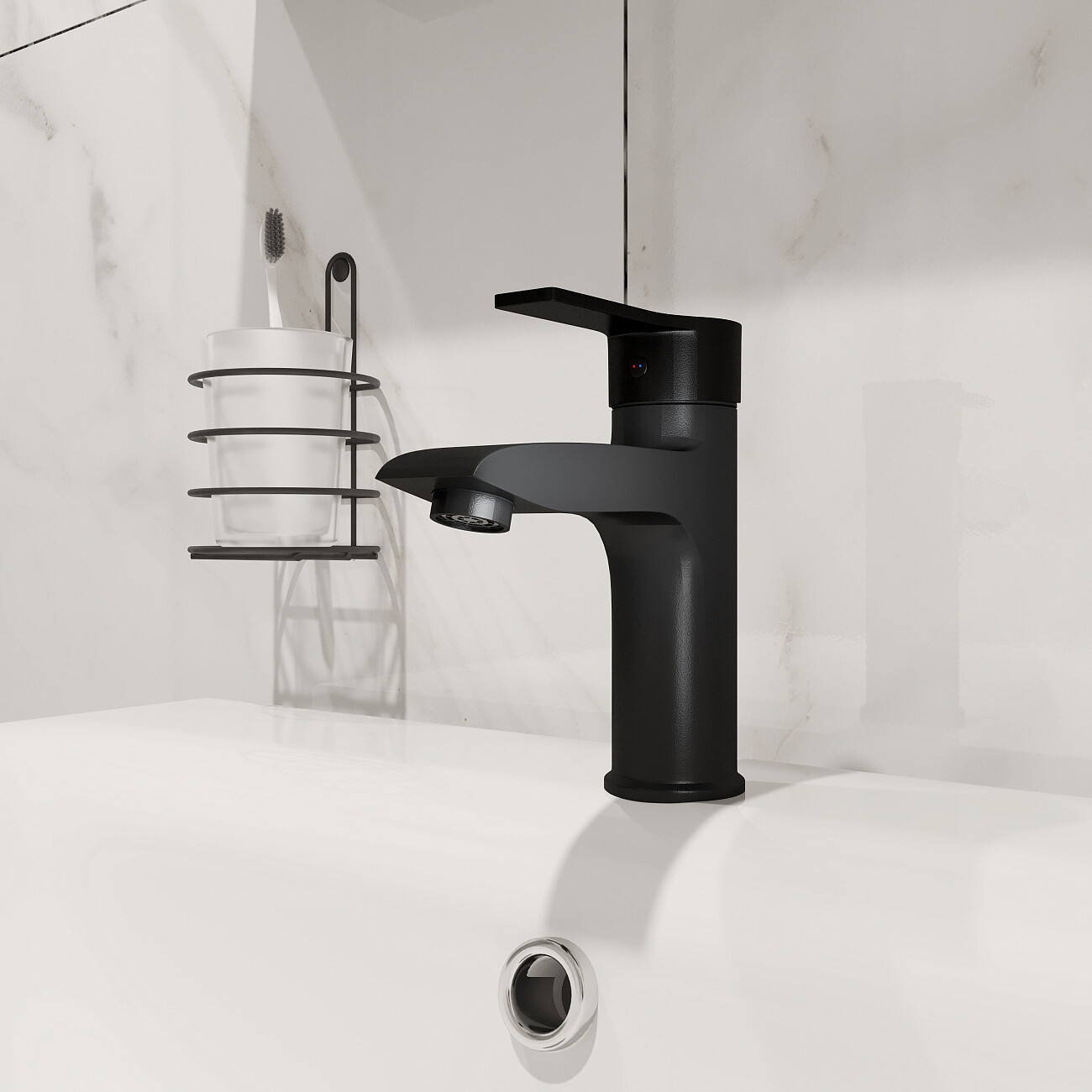 Смеситель для раковины черный Mega Snow MG-SH02-B - изображение 5