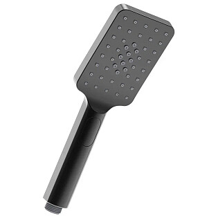 Лейка для ручного душа прямоугольная 12 см черная, хром Lemark LM8123GM