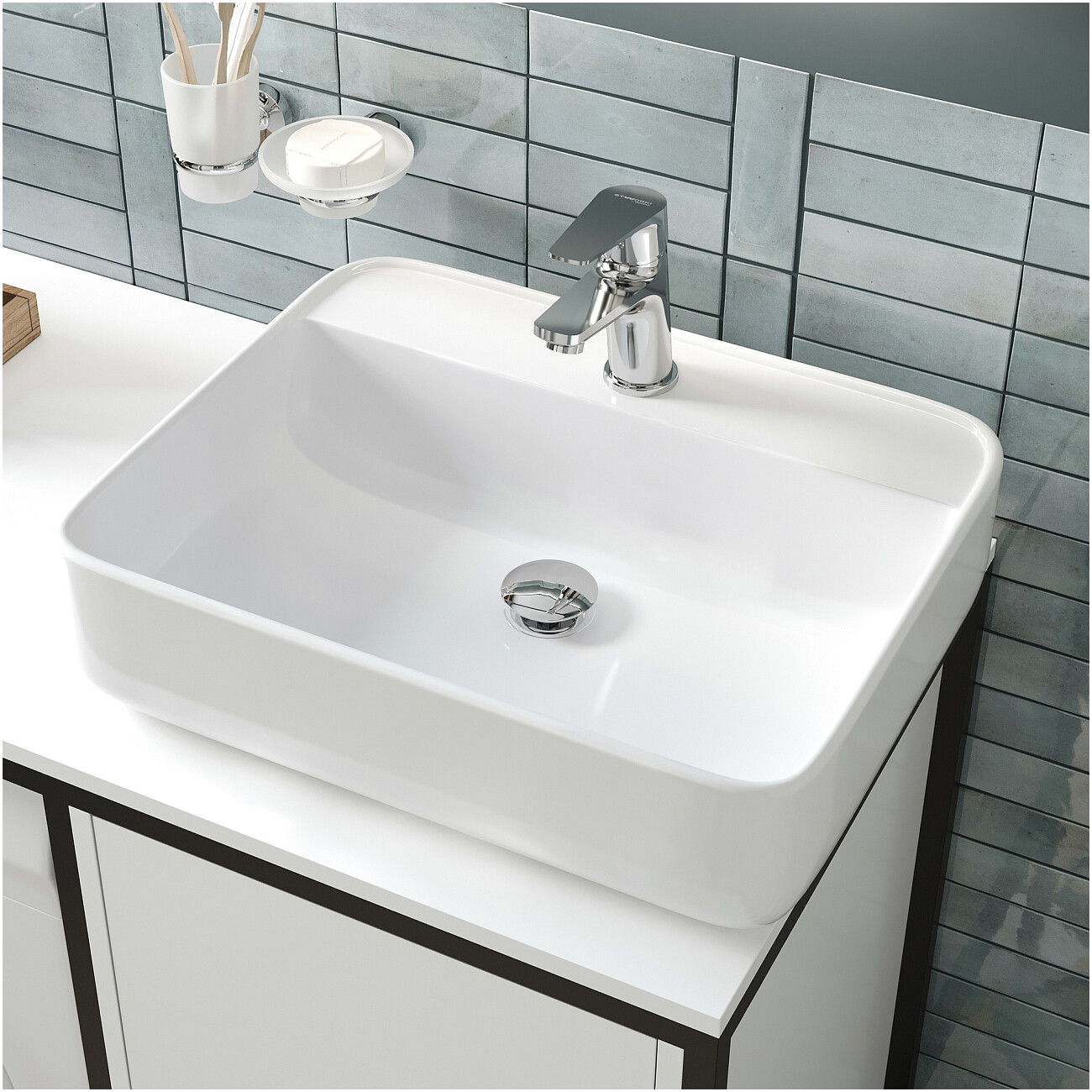 Раковина-чаша фарфоровая 50 см белая Stworki Soul 2 - изображение 3