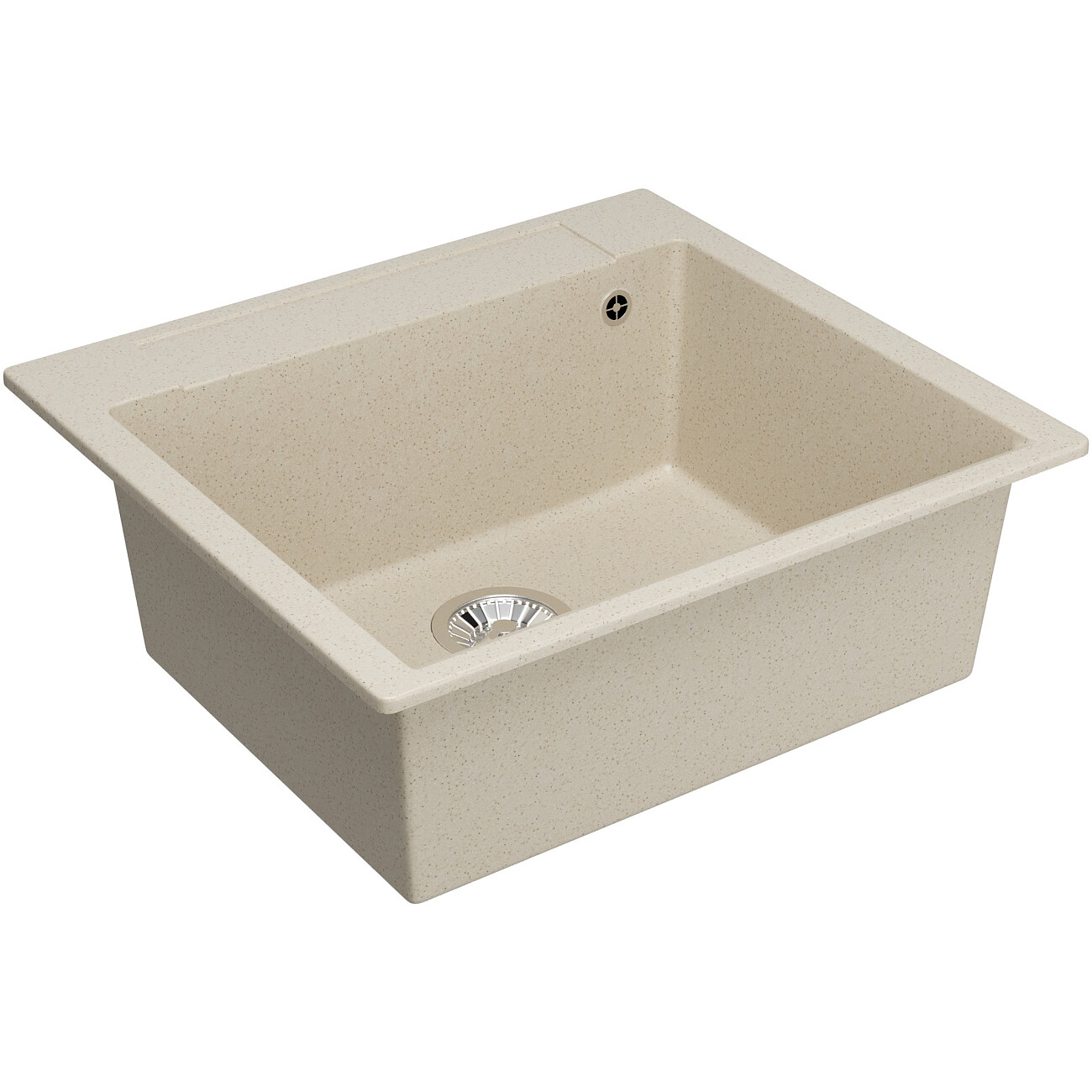 Мойка кухонная из искусственного мрамора прямоугольная 51х56 см кремовая Domaci "Савона" PA 560 - изображение 4