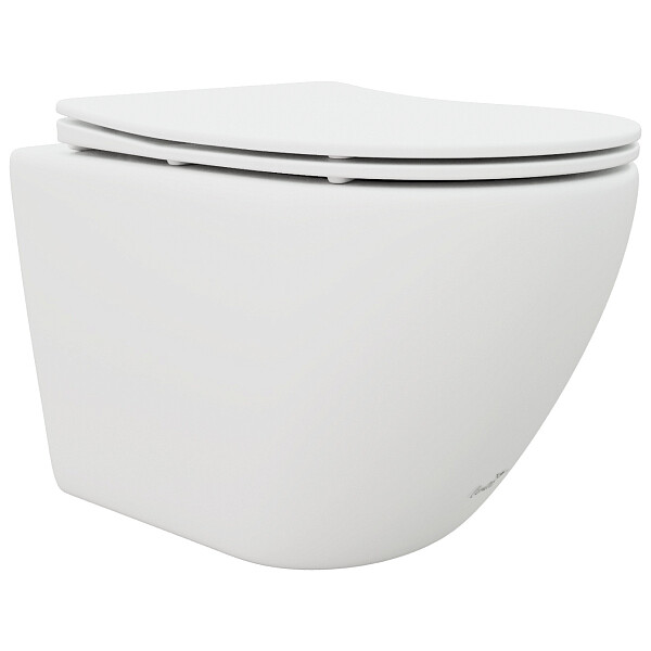 Унитаз подвесной безободковый белый матовый Cerutti SPA Ticino Aria MW CT8917 - изображение 1