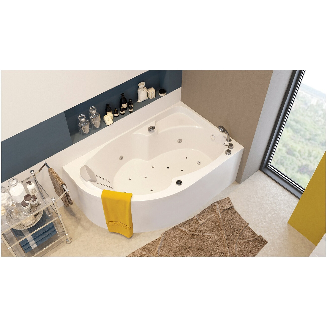 Ванна акриловая 150х90 см правая белая Creto Doris 14-15090R - изображение 2