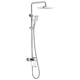 Душевой комплект с регулируемой высотой хром Lemark Prizma LM3962C