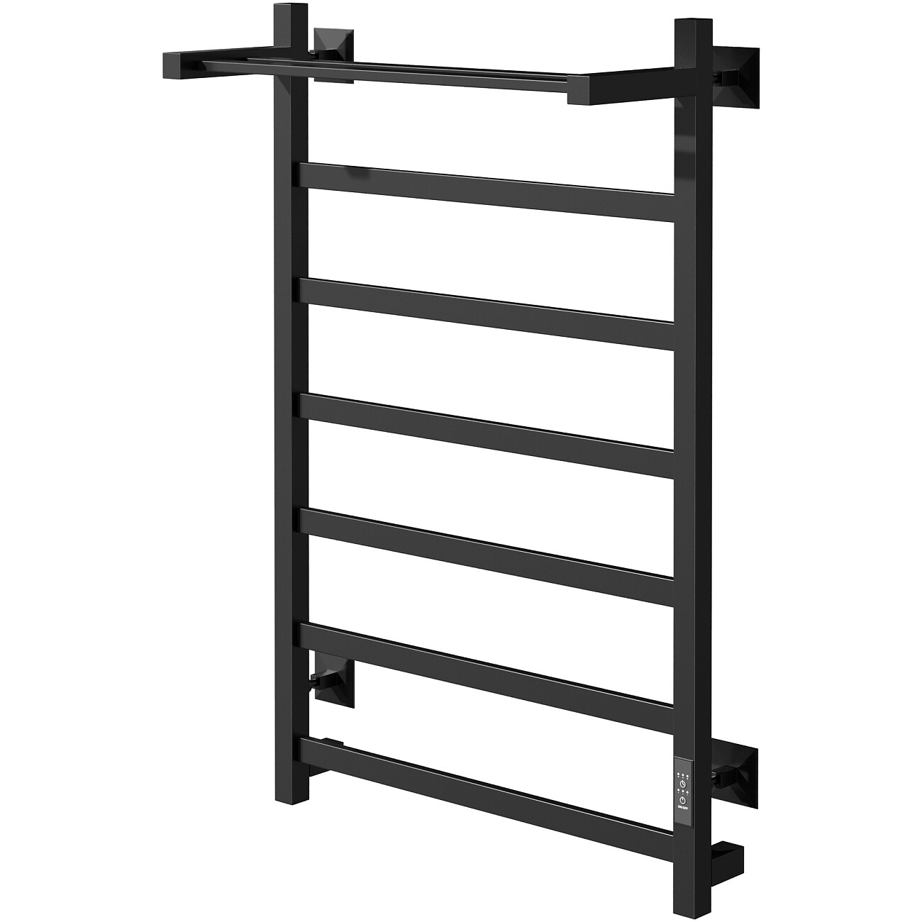 Полотенцесушитель электрический 80х50 см с полкой черный Ewrika "Пенелопа КВ7" - изображение 7