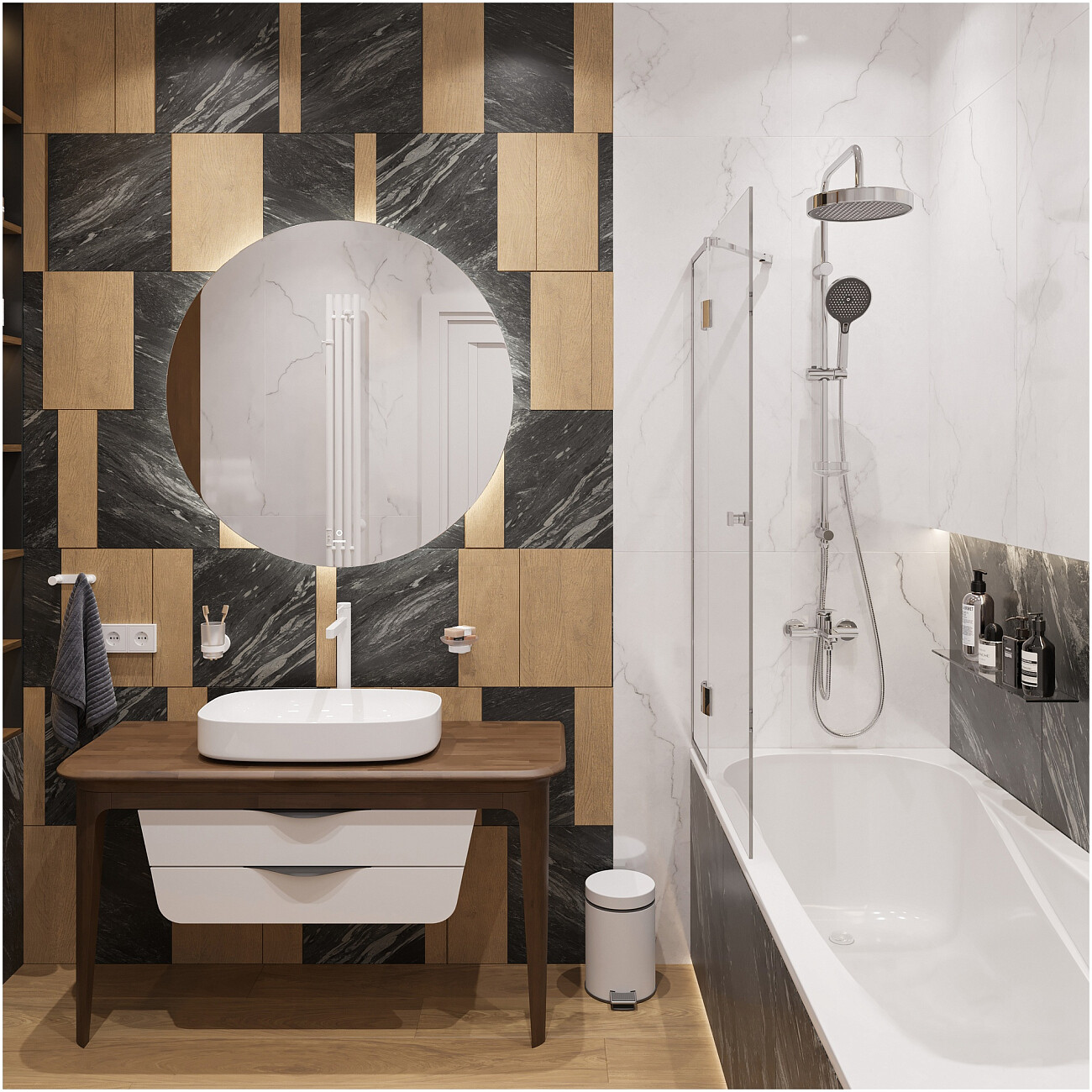 Душевая стойка с верхним душем хром Stworki "Монтре" S30180CR - изображение 7