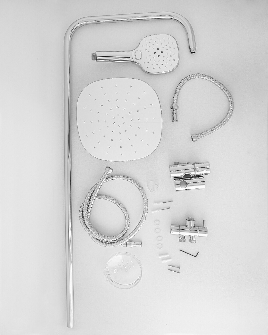 Душевая стойка с верхним душем хром Stworki "Хадстен" XA-05cr - изображение 9