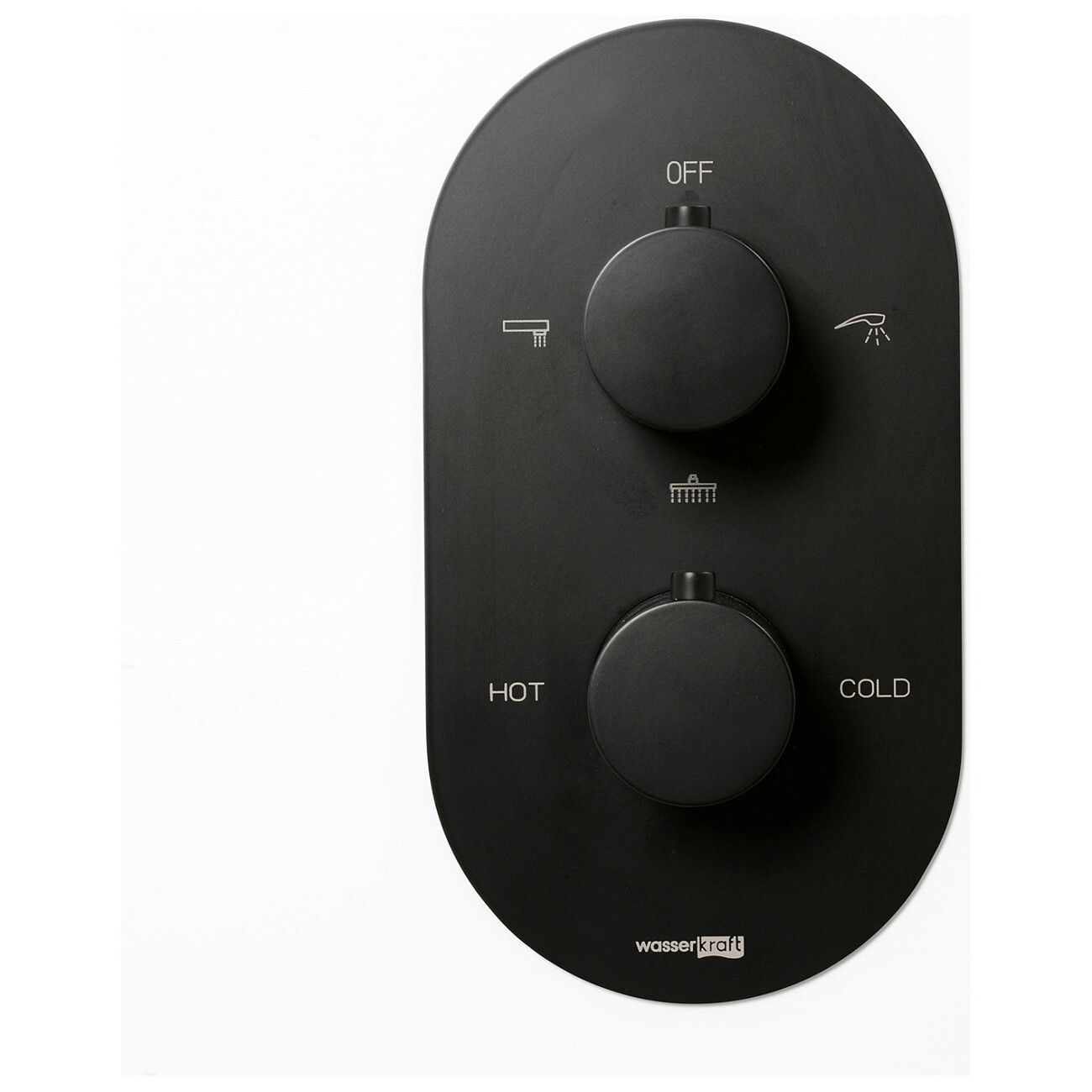 Смеситель для ванны и душа встраиваемый термостатический черный Wasserkraft 7444 Thermo - изображение 2