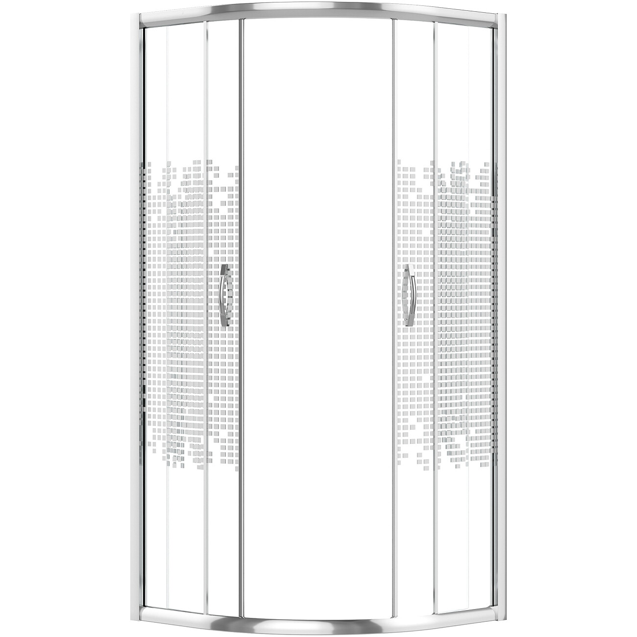 Душевой уголок четверть круга 80х80 см хром Diwo "Архангельск" DS-AR-80х80-CR - изображение 3
