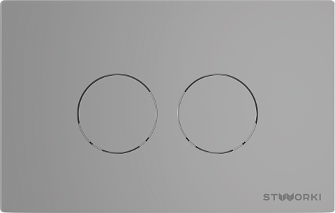 Кнопка смыва хром матовая Stworki &quot;Хельсинки&quot; 500473