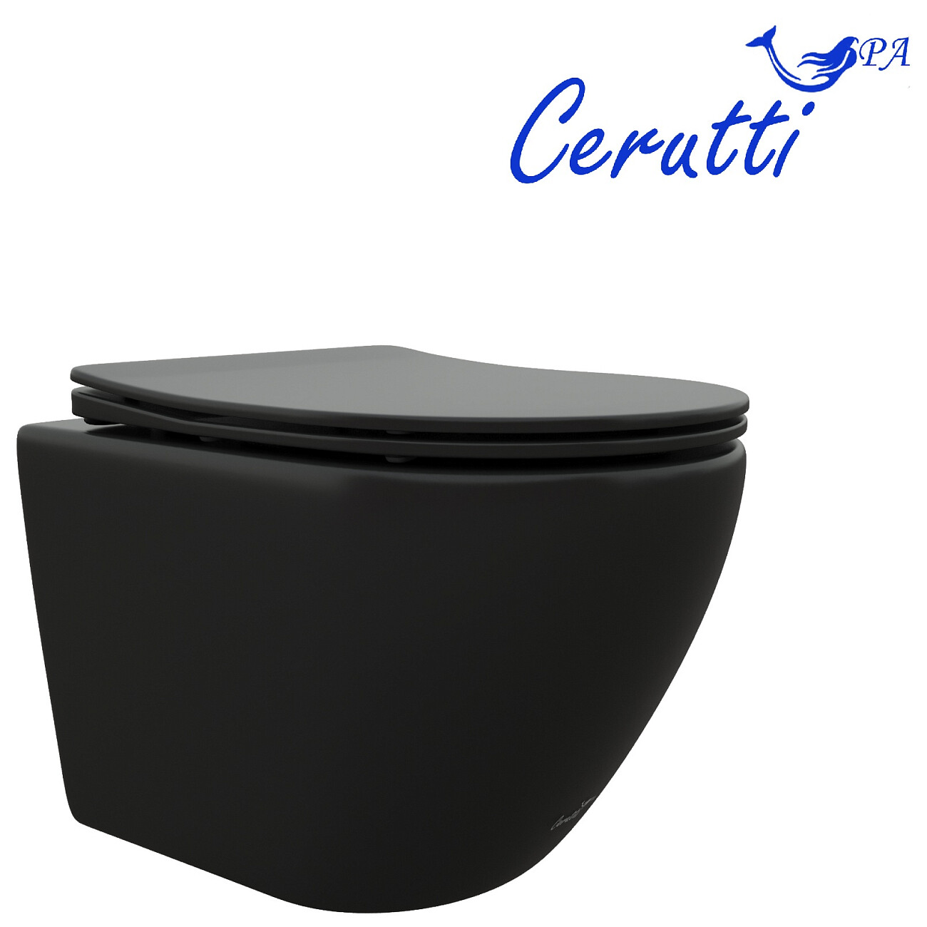 Унитаз подвесной безободковый черный матовый Cerutti SPA Ticino Aria MB CT8918 - изображение 8