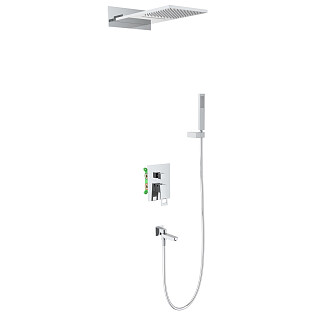 Душевой комплект встроенный с тропическим душем хром Timo Briana SX-7119-00SM