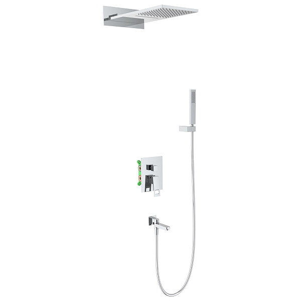 Душевой комплект встроенный с тропическим душем хром Timo Briana SX-7119-00SM - изображение 1