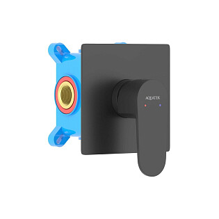 Смеситель для душа встраиваемый однорычажный черный Aquatek &quot;Оберон&quot; AQ1266MB