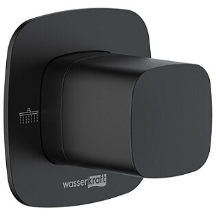 Переключатель для душа встраиваемый на 2 выхода черный Wasserkraft A264