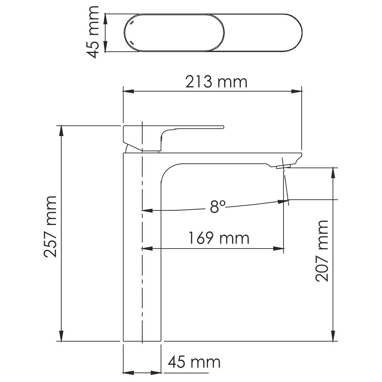 Смеситель для раковины из латуни хром Wasserkraft 5803H - изображение 11
