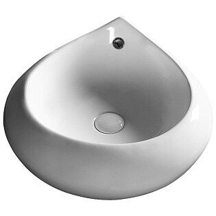 Раковина накладная фарфоровая капля 47х48 белая Cerutti SPA CR045E