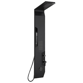 Душевая панель с гидромассажем черная Ceruttispa OGLIO B CT8987
