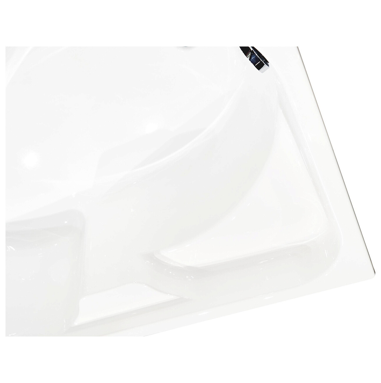 Ванна акриловая угловая левая 100х160 см белая Creto Doris 14-160100L - изображение 4