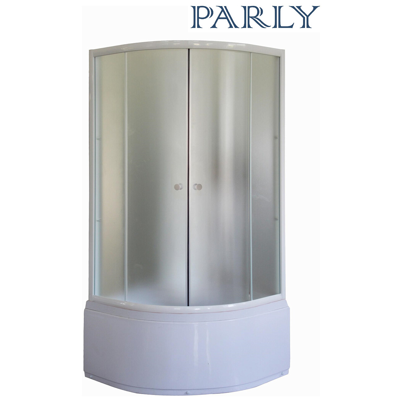 Душевой уголок четверть круга с высоким поддоном 90х90 см белый Parly ZF90 - изображение 8