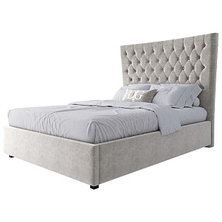 Кровать подростковая с мягким изголовьем 140х200 молочная QuickSand