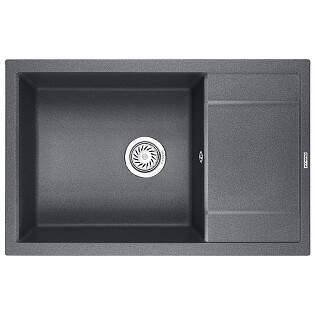 Кухонная мойка кварцевая прямоугольная графит, черно-серая Granula GR-7805 графит