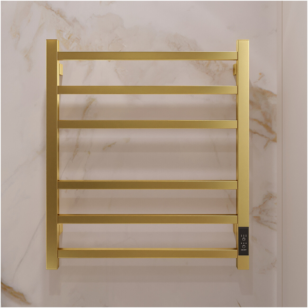 Полотенцесушитель электрический 60х50 см золотой Stworki "Пенелопа" L2 - изображение 7