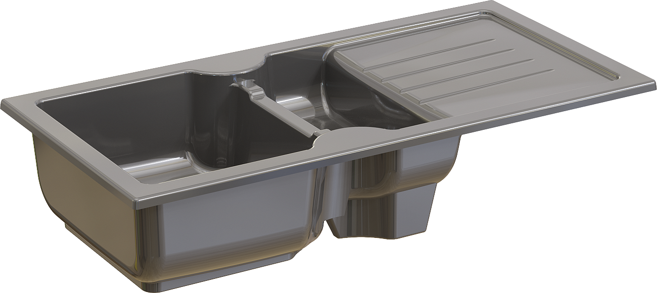 Мойка кухонная антрацит Domaci "Сиена" 54100-112 со смесителем Stworki HDA5708XH2 - изображение 5