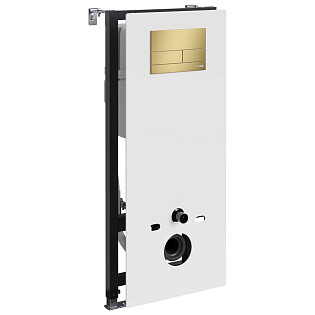 Инсталляция для подвесного унитаза с кнопкой смыва белая Abens 20TLT.010.ME.WH.MG04