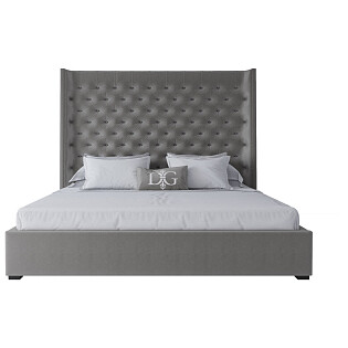 Кровать евро 200х200 серая Jackie King