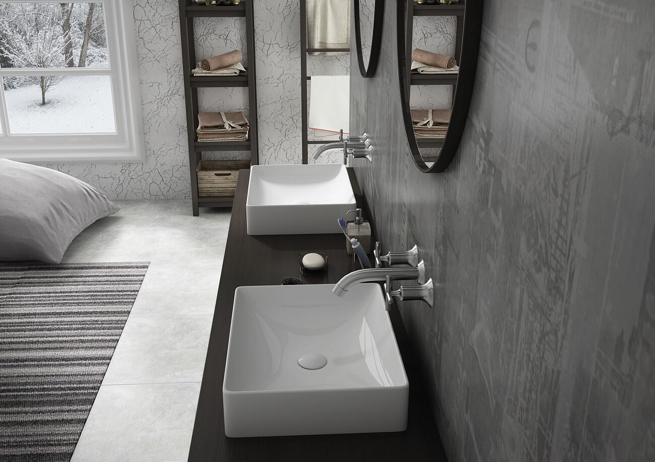 Раковина накладная керамическая прямоугольная 38х50 см белая Stworki 3050-KL - изображение 6