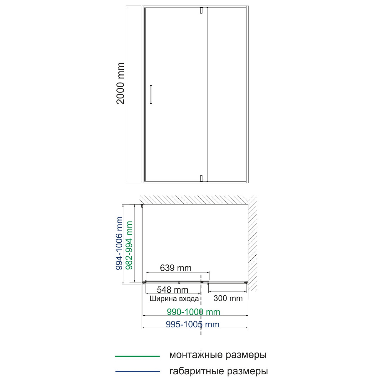 Душевой уголок квадратный 100х100 см черный Wasserkraft Elbe 74P19 - изображение 3