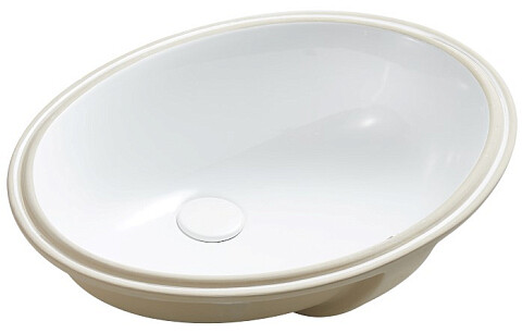 Раковина встраиваемая фарфоровая овальная 39х47 см белая Aquatek AQ0181-00
