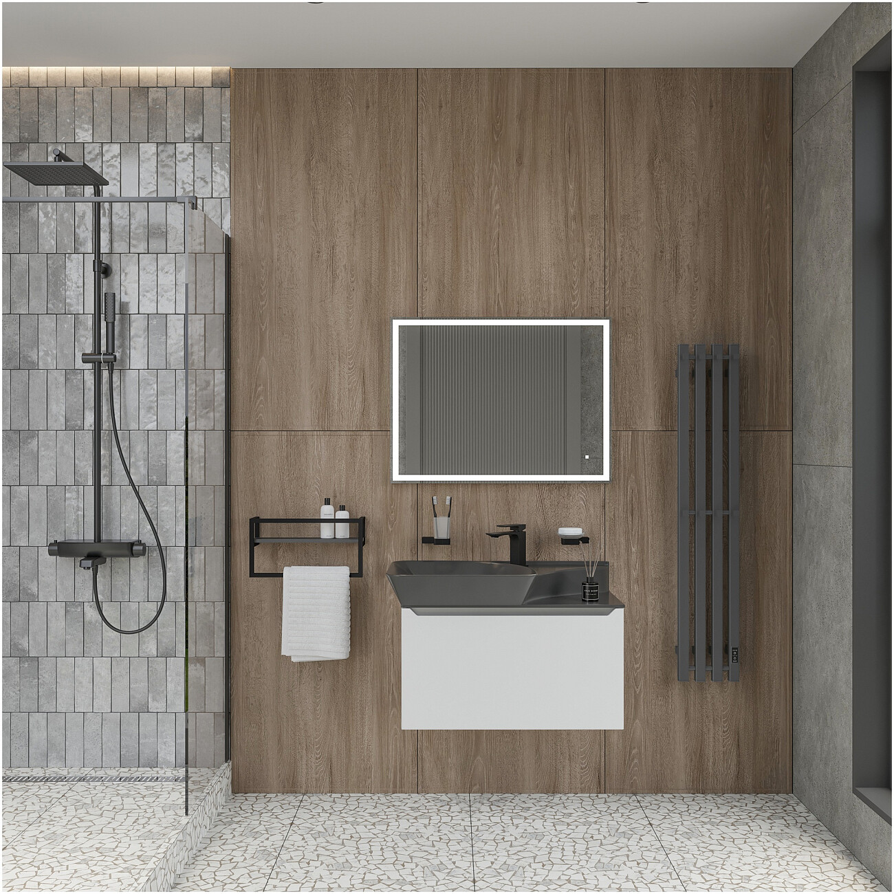 Полотенцесушитель электрический графит Ewrika "Пенелопа P4 120" - изображение 7