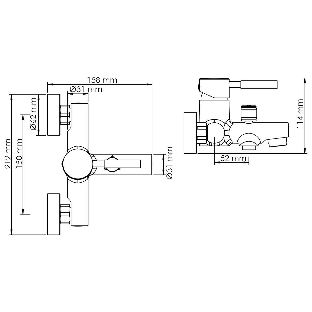 Душевой комплект с лейкой и коротким изливом никель Wasserkraft Wern 4201 - изображение 11